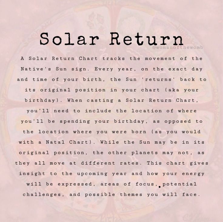 a poem written in black and white on a pink background with the words solar return