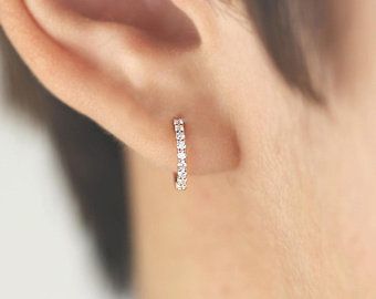 Hoops Diamond Earrings, Hug Earrings, Diamond Hoops Earrings, Small Hoops Earrings, Ear Huggies, Hoop Earrings Diamond, Plain Silver Rings, Diamond Huggie Earrings, Diamond Huggies