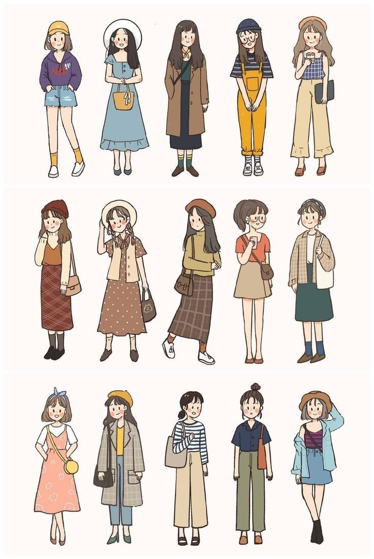 an image of people in different outfits