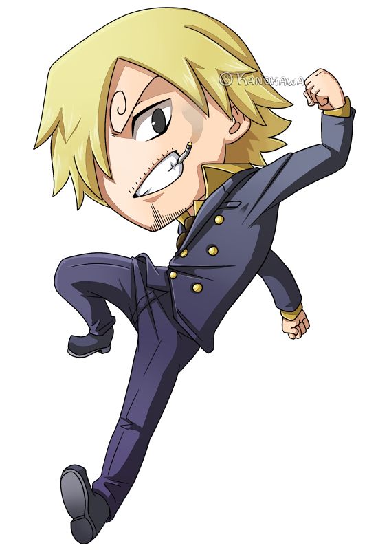 an anime character with blonde hair and blue eyes is jumping in the air while wearing a suit