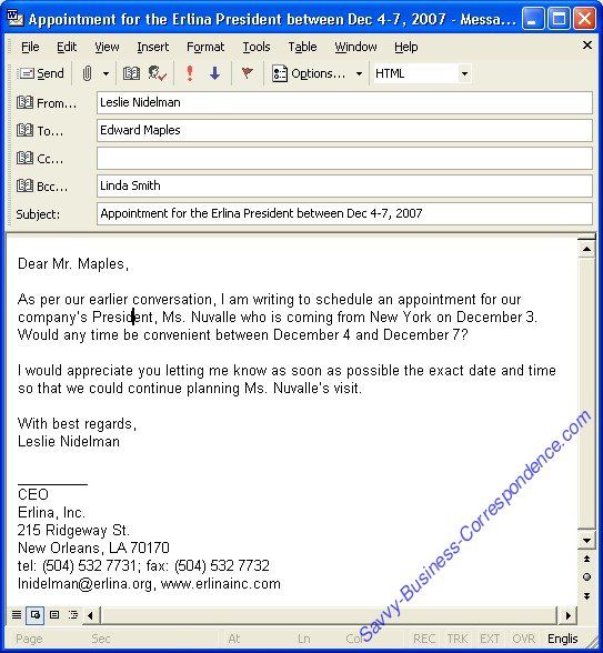 screenshot of the email address screen in windows xp