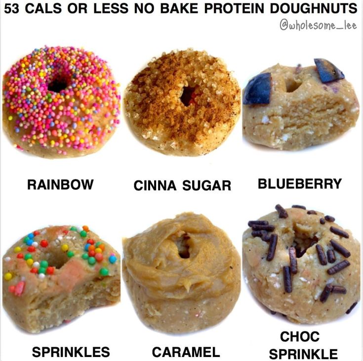 six different types of doughnuts with sprinkles