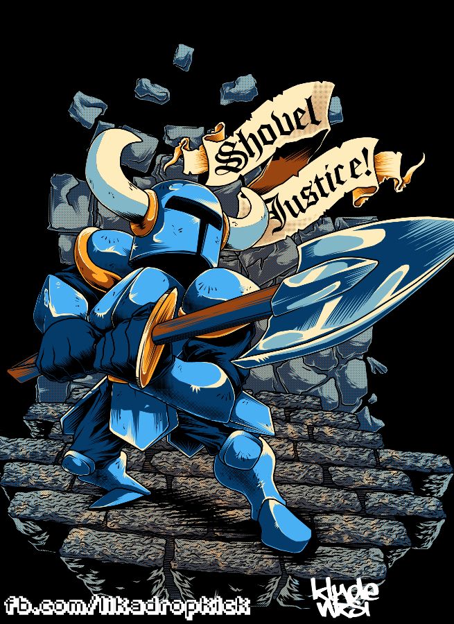 Shovel Knight Fan Art !  Shovel Knight dropped into physical copies awhile back- and that's when I drew this up! I had to celebrate his debut onto the consoles with what I do best- art junk! Video Games, Nerd & Geek Shit, and Culture are all fandoms of mine. Gaming Corner, Shovel Knight, Megaman X, Internet Games, The Legend Of Heroes, Knight Art, Nerd Geek, Video Game Art, Indie Games