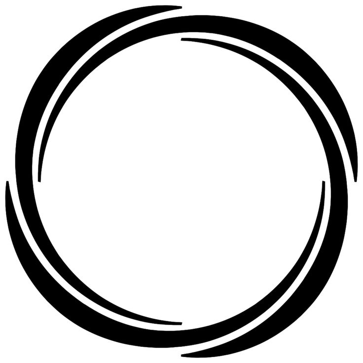 a black and white image of a circle with some lines in the shape of a circle