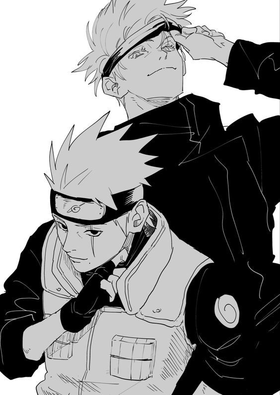 Kakashi And Gojo, Kakashi Gojo, Futurisme Retro, Kakashi Sensei, Hatake Kakashi, Japon Illustration, Arte Inspo, Kakashi Hatake, Anime Crossover