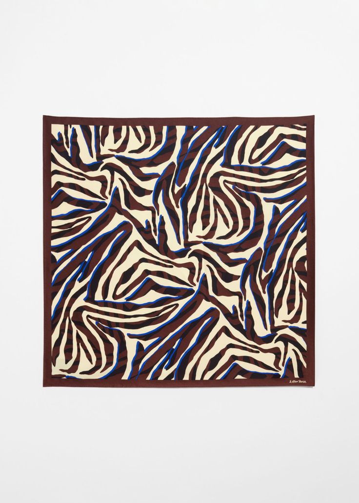 Leightweight satin finish square scarf with a graphic motif. Louis Vuitton Taschen, Zebra Scarf, Graphic Motif, Animal Print Scarf, Skirt Co Ord, Lightweight Scarf, Fashion Story, Fashion Mode, Swimwear Fashion