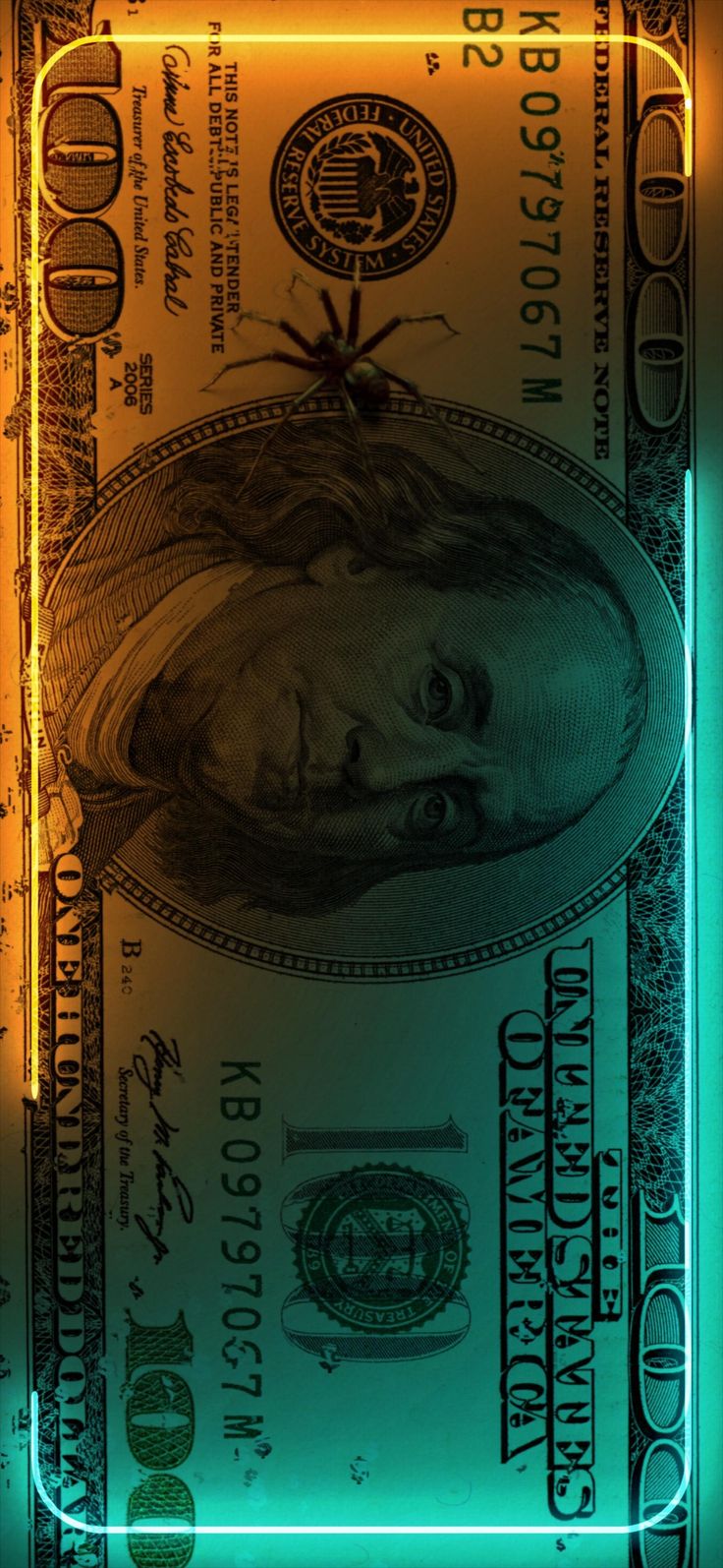 a close up of a one dollar bill