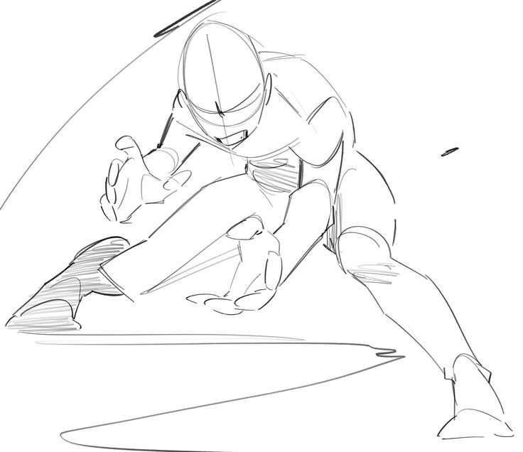 a drawing of a man with a baseball bat in his hand, crouching down to catch the ball