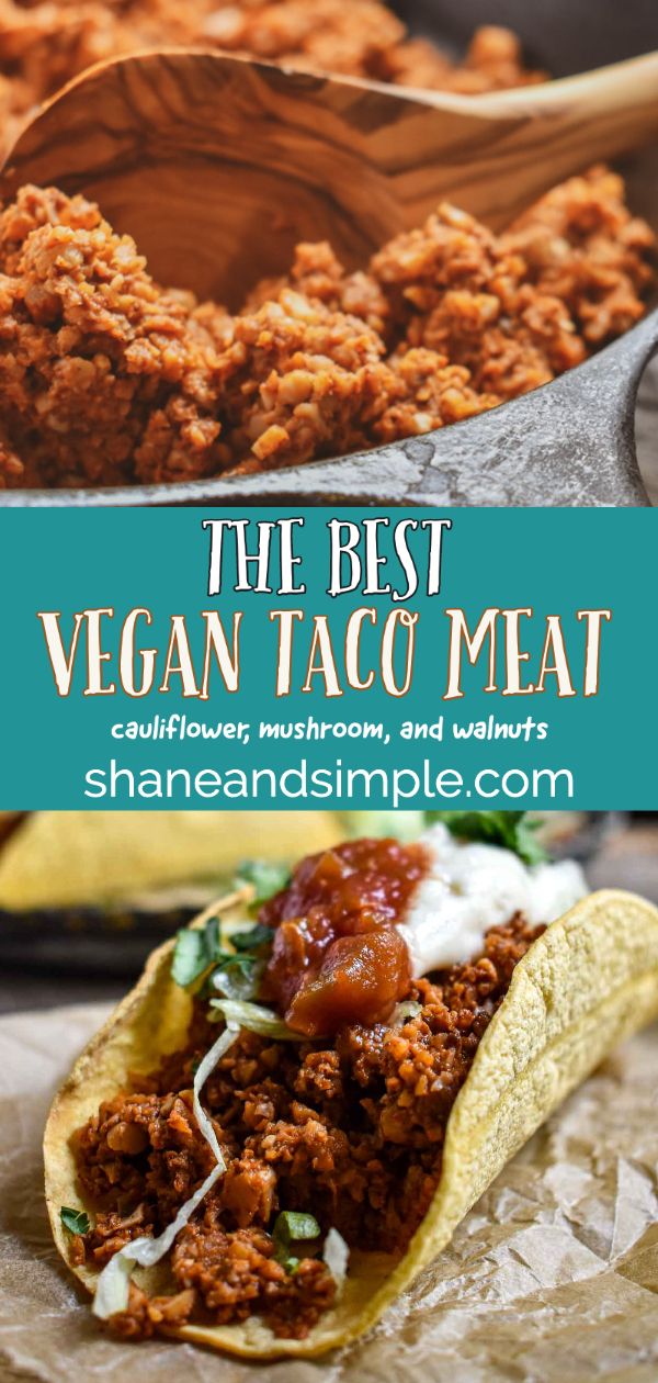 the best vegan taco meat is shown in this image