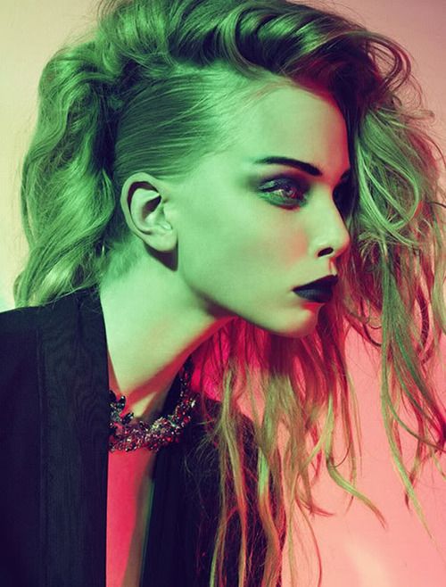 Liking the half-slick half-wild contrasting hairstyle Hair, Black, A Woman, Blonde