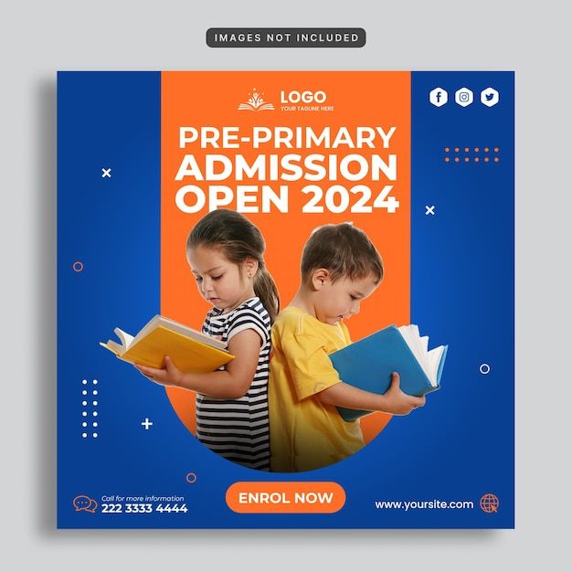 an image of two children reading books with the words pre - primary graduation open 2021