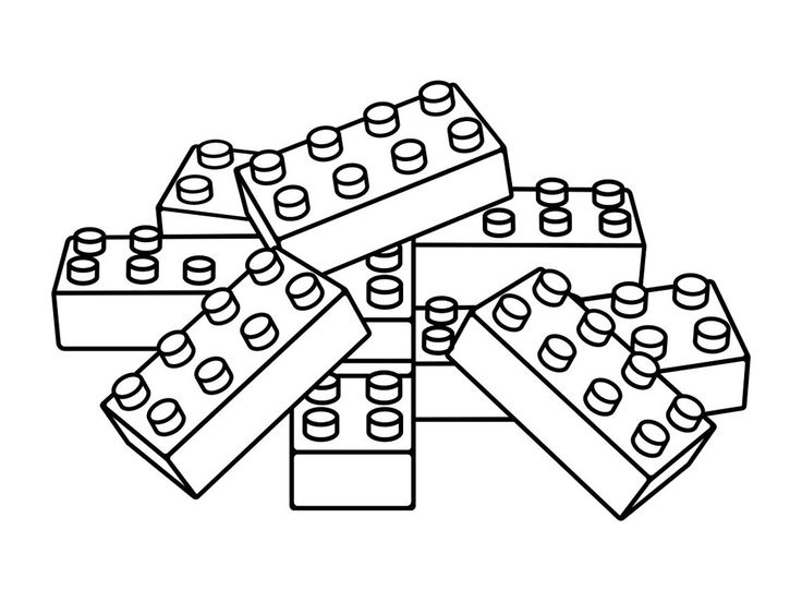 a pile of legos coloring pages