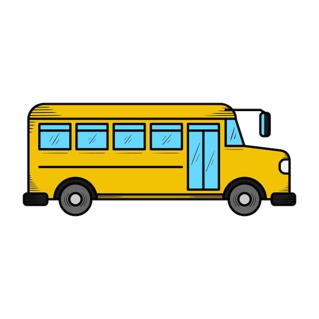 a yellow school bus on a white background