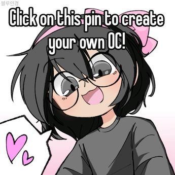 a cartoon girl with glasses and a pink bow on her head is looking at the camera