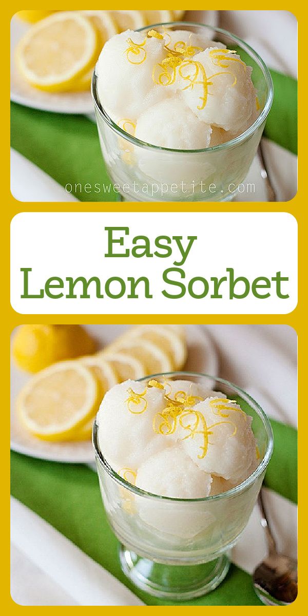 lemon sorbet is an easy dessert recipe