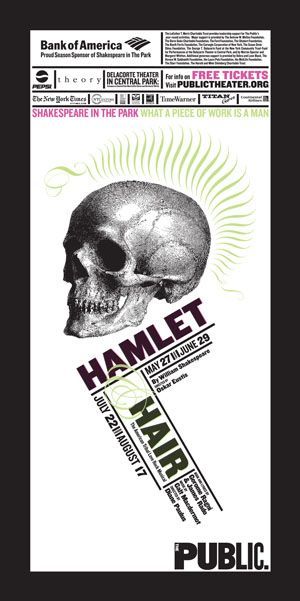 a poster with a skull on it that says hamlet rapp