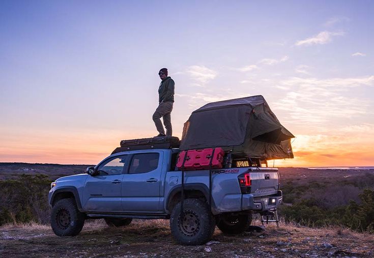 tacoma with overland bed rack added Toyota Tacoma Overland, Tacoma Overland, Teardrop Camping, Toyota Tacoma Trd Pro, Bed Rack, Rooftop Tent, Overland Truck, Tall Height, Toyota Tacoma Trd