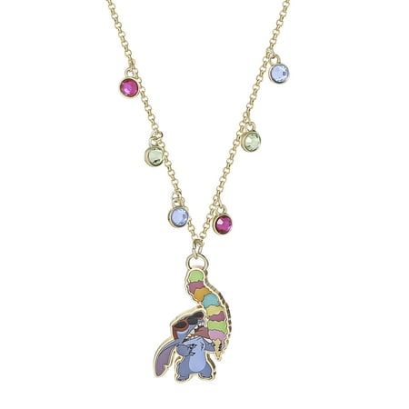 Brighten up your little ones jewelry collection with the Disney Stitch Girls Multicolor Pendant Necklace. This charming necklace features a vibrant, multicolored pendant showcasing the beloved character Stitch in a playful design. Set against a delicate chain, the pendant is designed to capture the fun and adventurous spirit of Stitch. Ideal for everyday wear or special occasions, this necklace adds a pop of color and Disney magic to any outfit. Its the perfect accessory for young fans who adore Lilo And Stitch Movie, Stitch Movie, Blessing Bracelet, Stitch Character, Disney Jewelry, Disney Stitch, Delicate Chain, Bead Charm Bracelet, Disney Girls