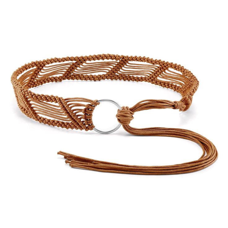 PRICES MAY VARY. High-quality Material - The braided belt is made of hand-woven hemp cords and metal ring, which is durable and soft, could bring you a cozy wearing experience. Size - Total Length: 59"/150cm. Width: 2"/5cm. Stitable for most women with waist size: 26"-30"/65-78cm. Tie-A-Knot Closure Design - Just tie a knot, the cinch belt is easy to wear and stays firmly. You’ll never have an issue with this belt feeling constricting or coming undone while you move. This belt just gives you more shape in your dress. Bohemian Style - The waist belt features with tassel fringe design, equipped with bohemian delicate braided patterns, exquisite in have-woven workship. Makes you look charming in the crowd. Suitable for various outfits - The waist belt is perfect for any outfit from casual day Moroccan Belt, Belt For Dress, Summer Belt, Crochet Belt, Cinch Belt, Waist Belts, Rope Braid, Dress Jeans, Closure Design