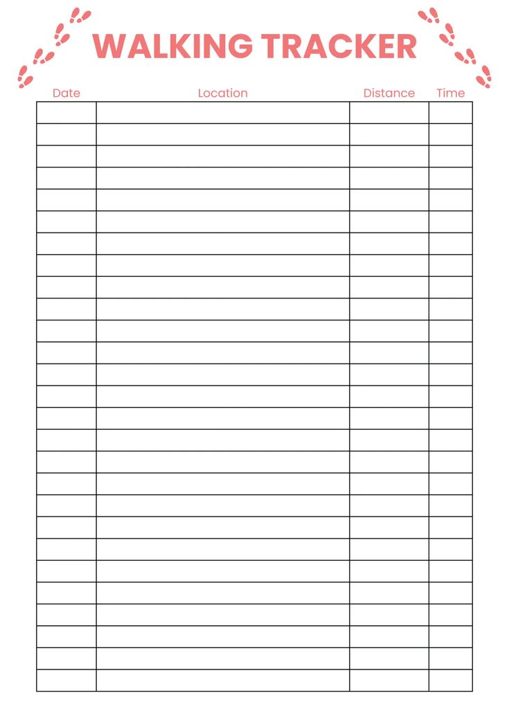 Walking tracker Accountability Tracker, Walk Tracker, Walking Tracker, Walking Club, Fitness Tracker Printable, Walking Challenge, Daily Steps, Steps Tracker, Achievable Goals