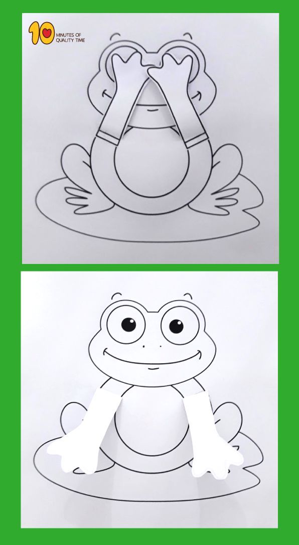 Peekaboo Frog Printable Craft | Artesanato sapo, Artesanato pré-escolar ...