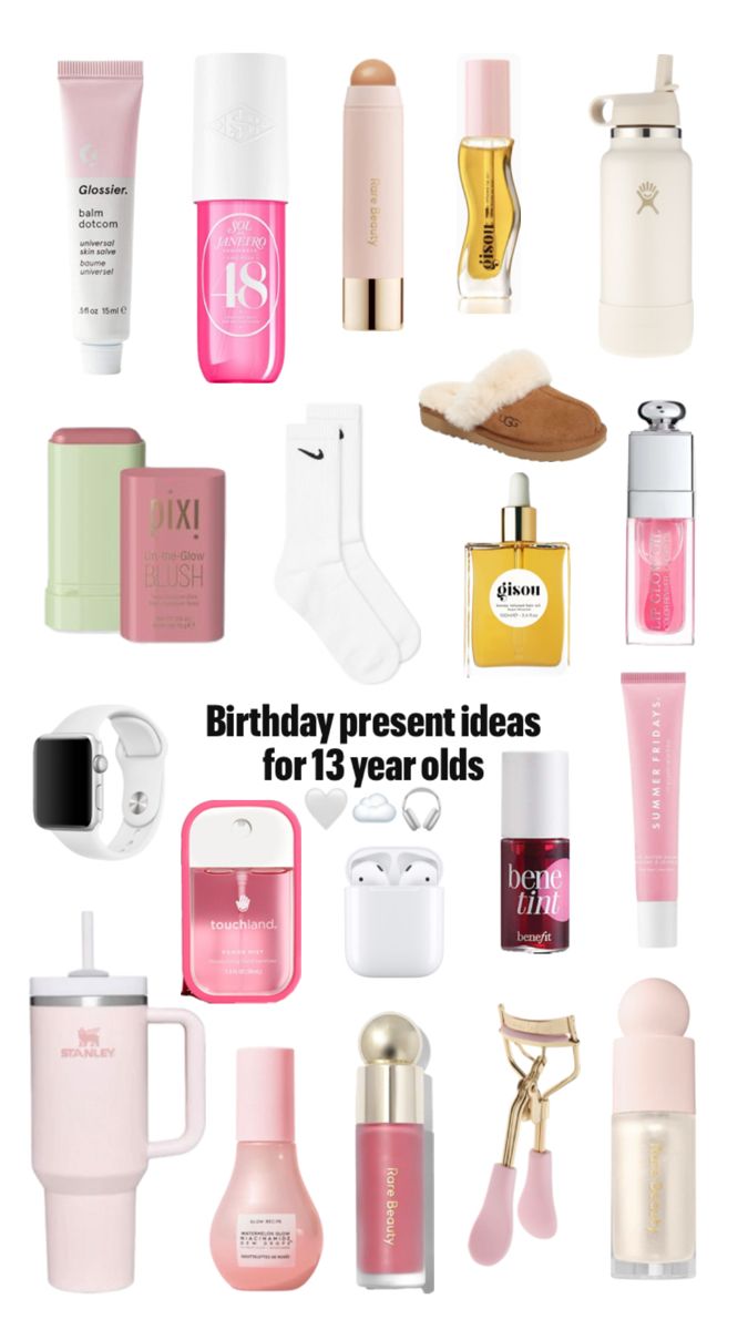 Here’s some present ideas for a 13 year old🫶🏼 Stuff To Ask For Your Birthday 12, Gift Ideas For 13 Year Girl, Makeup For 12-13 Year, Xmas List Ideas Teens, 14th Birthday Gift Ideas, Christmas Ideas For Teenage Girl, Bday Present Ideas, Birthday List Ideas, Presents For Teens