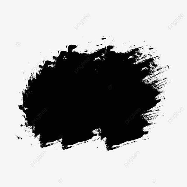 a black ink spot on a white background