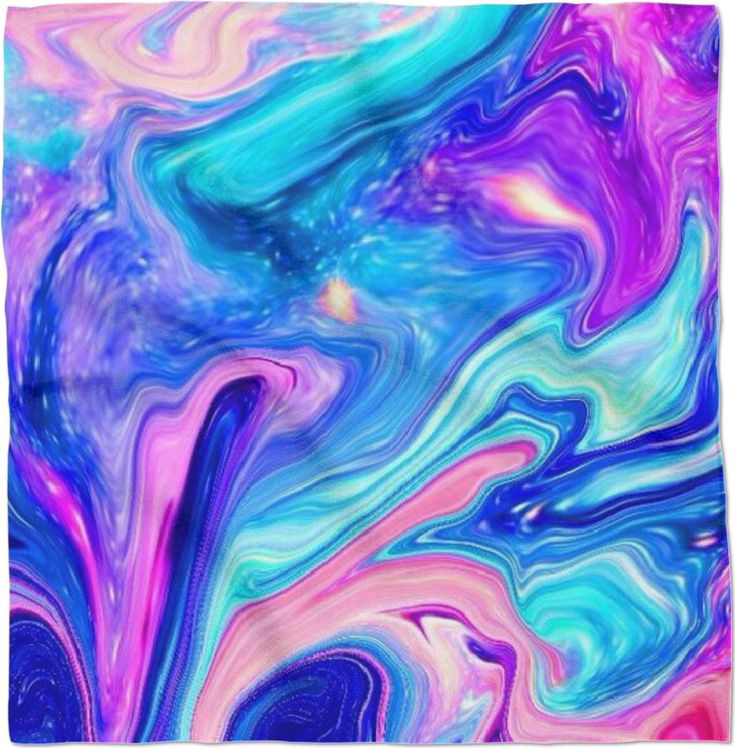 an abstract painting with blue, pink and purple colors on it's surface is featured in this image