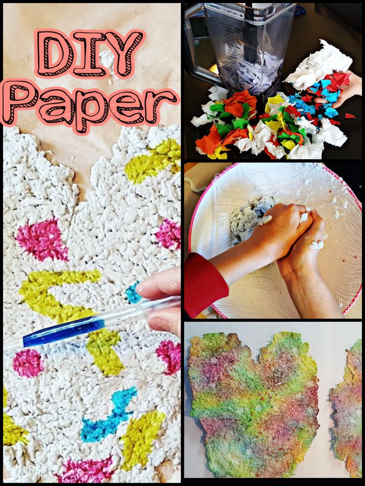 the collage shows how to make paper flowers with crochet and yarns