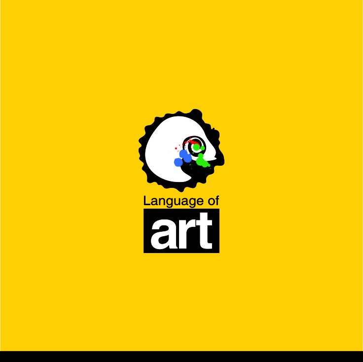 the language of art logo on a yellow background