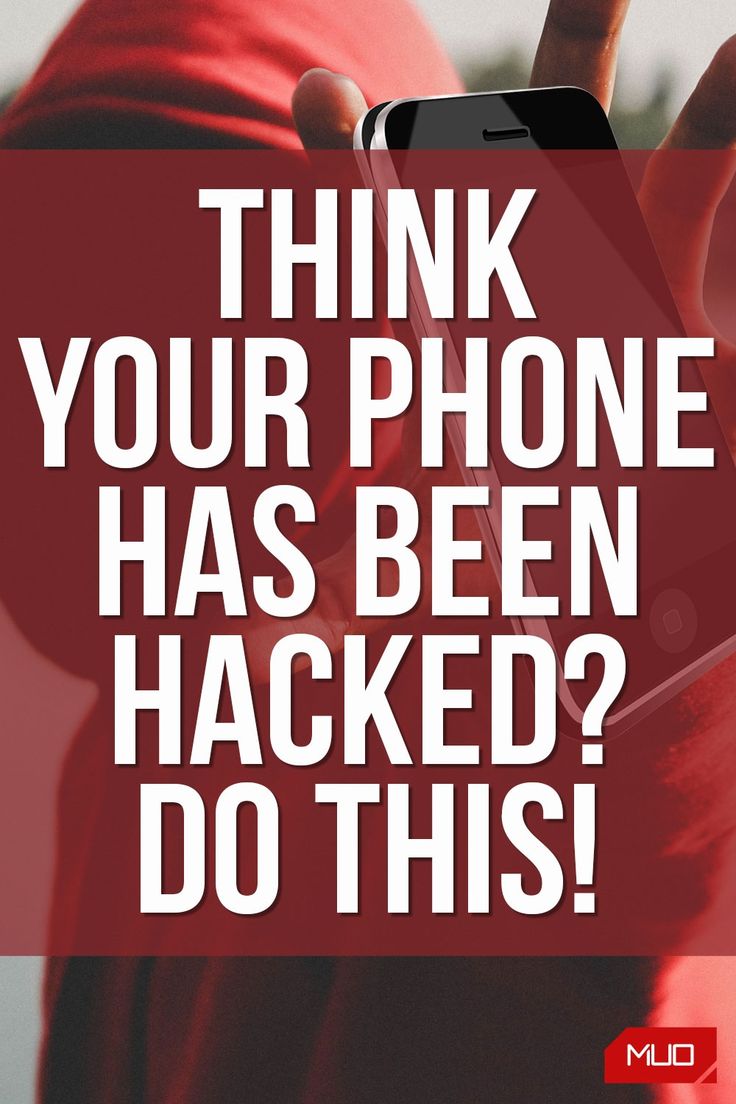 a person holding a cell phone with the words think your phone has been hacked do this