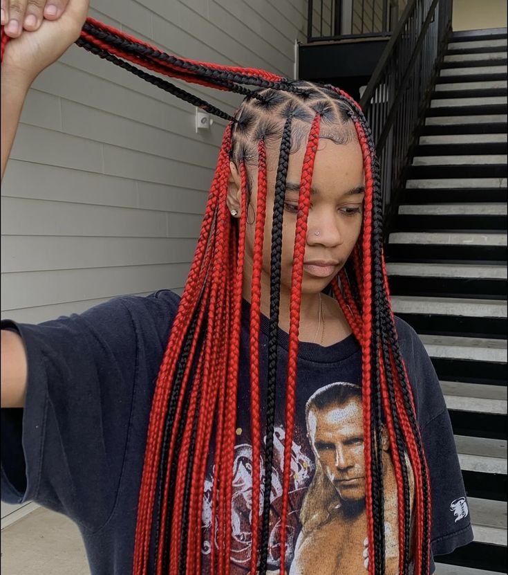 Cute Box Braids, Big Box Braids Hairstyles, Cute Braided Hairstyles, Braided Cornrow Hairstyles, Cute Box Braids Hairstyles, Braided Hairstyles For Teens, Quick Braided Hairstyles, Protective Hairstyles Braids, Pretty Braided Hairstyles