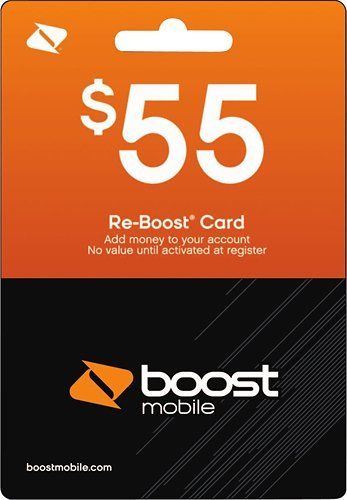 the $ 55 re - boot card is shown with an orange background and black lettering