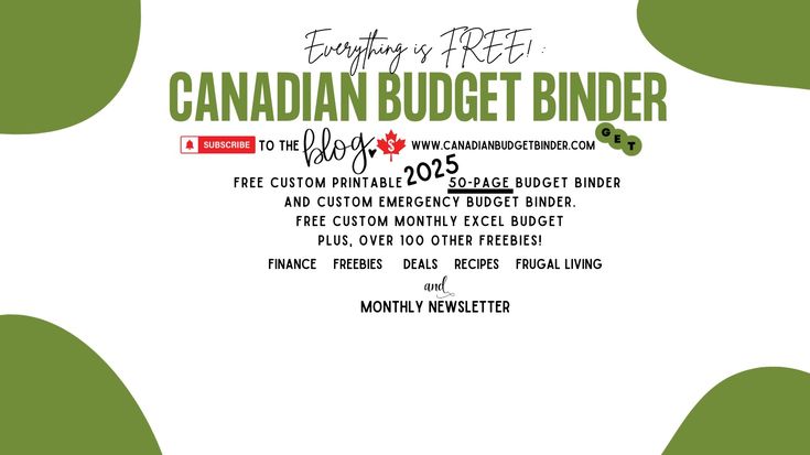 Canadian Budget Binder