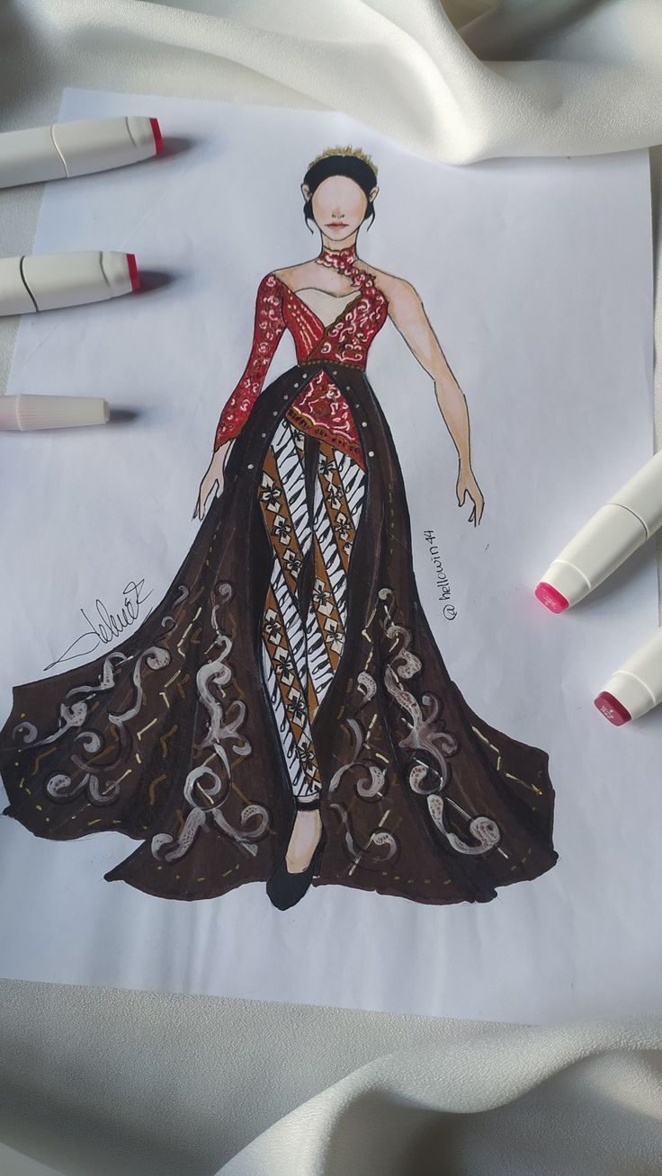 Traditional outfit design inspiration Kebaya Fashion Show, Baju Fashion Show, Kebaya Modern Dress, Batik Clothing, Carnaval Costume, Kebaya Dress, Batik Fashion, Illustration Fashion Design, Batik Dress