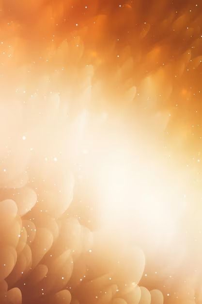 an orange and yellow background with some white bubbles in the air, as well as stars