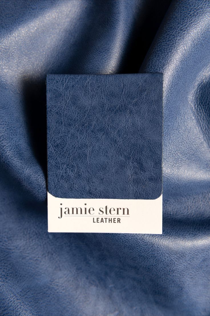 Jamie Stern Caribbean Spice Leather in the color Blue Daze Blue Fabric Texture, Materials Texture, Leather Panel, Fabric Scarf, Material Board, Clothing Factory, Instagram Frame Template, Leather Repair, Sustainable Leather