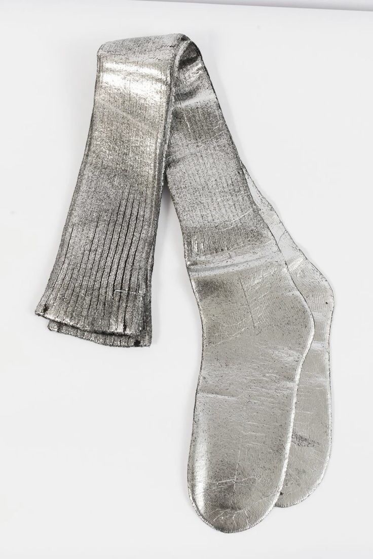 Sock Aesthetic, Silver Socks, Metallic Socks, Socks Aesthetic, Mm6 Maison Margiela, Fashion Inspo Outfits, Knitwear, Stockings, Shoe Accessories