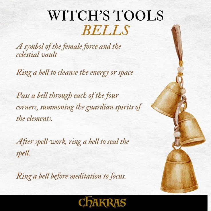 Witches Bells Protection Spell, Bells In Witchcraft, Witches Bells Meaning, Witch Bells On Door Meaning, Witch Protection Bells, Athame Diy, Witch Bells Meaning, Making Witches Bells, Witch’s Bells