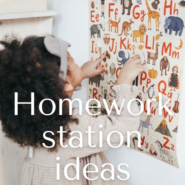 Homework stations keep supplies on hand and distractions to a minimum, providing kids with a quiet, supervised, place to study. #homework #kindergartenreading #preschoolprintables Homework Station Ideas, Homework Area, Place To Study, Homework Station, Preschool Printables, Kindergarten Reading, Kindergarten Activities, To Study, Homework