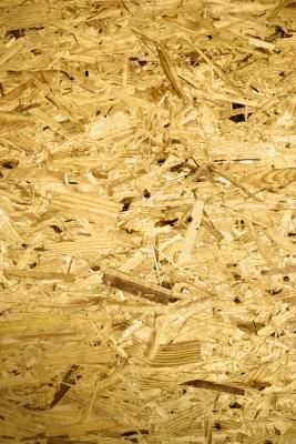 a close up view of some wood chips