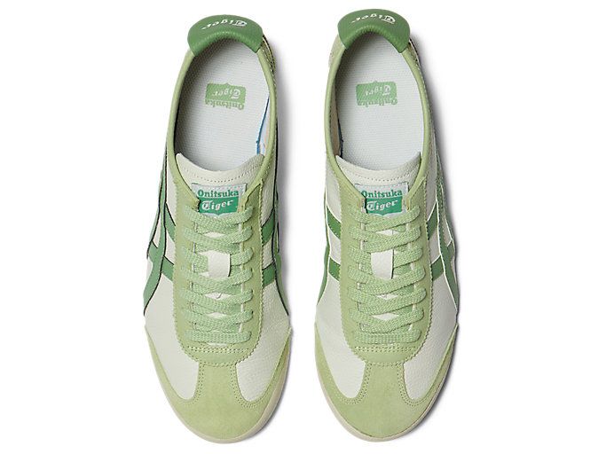 Onitsuka Tiger Sneakers, Mexico 66 Onitsuka, Tiger Onitsuka, Tiger Shoes, Onitsuka Tiger Mexico 66, Mexico 66, Fashionable Shoes, Green Sneakers, Shoe Inspo