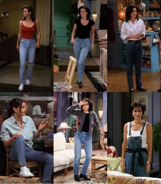 Friends Outfits 90s, Rachel Green Outfits, 90’s Outfits, Zeta Jones, 90s Inspired Outfits, Tv Show Outfits, Look Retro, Outfit 90s, 90s Fashion Outfits