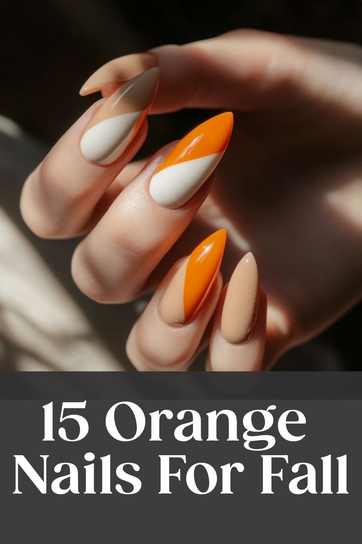 Looking for inspiration for your fall nail looks? Explore the beauty of orange nail designs this season! Whether you're into intricate patterns or simple styles, orange nails can add a vibrant touch to your autumn aesthetic. Discover unique ideas and stunning color combinations to elevate your nail game this fall. Embrace the warmth of oranges and incorporate them into your manicure routine for a fresh and on-trend look that's perfect for the season. Beige And Orange Nails, Soft Orange Nails, Orange Manicure Ideas, Orange Nails For Fall, Orange Autumn Nails, Orange Fall Nail Designs, Orange Nails Fall, Manicure Routine, Nails For Fall