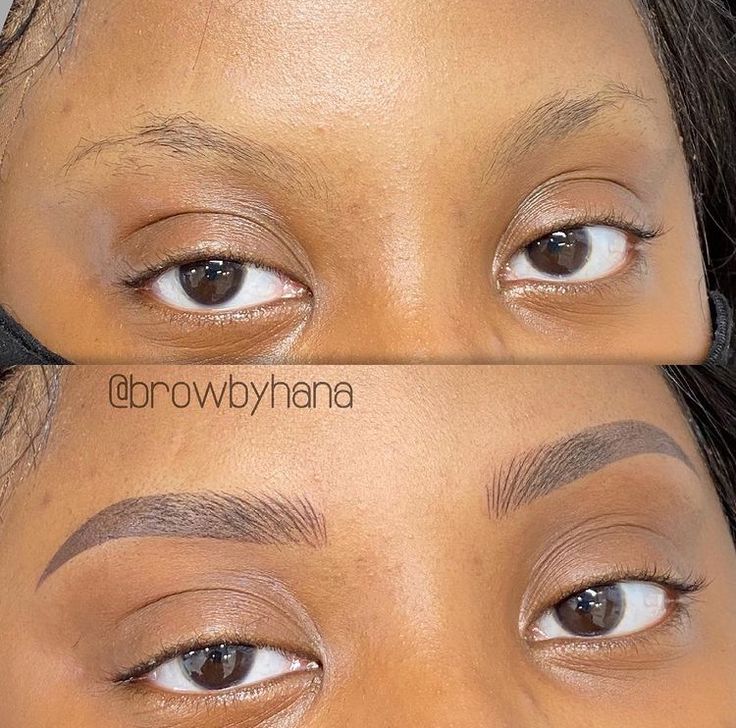 Eyebrow Shapes Black Women, Laminated Brow Look, Brow Tint Black Women, Eyebrow Shaping Black Women, Tinted Brows Black Women, Eye Brow Tint Black Women, Ombre Brows Black Women, Above Eyebrow Tattoo Women, Microblading Eyebrows Black Women