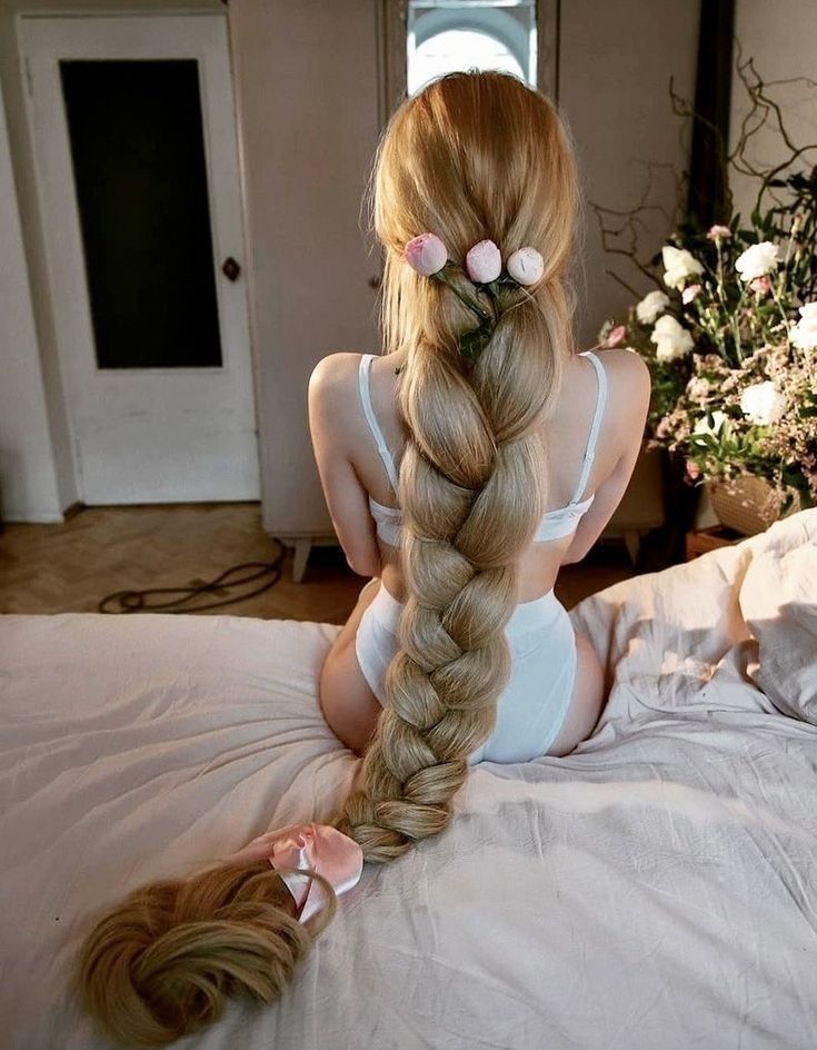 Long Braid Aesthetic, Super Long Hair Aesthetic, Long Dutch Braids, Long Blonde Hair Aesthetic, Super Long Hairstyles, Super Thick Hair, Blonde Hair Aesthetic, Braided Designs, Styles For Medium Hair