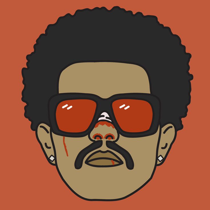 an image of a man with red glasses and a mustache on his head wearing sunglasses