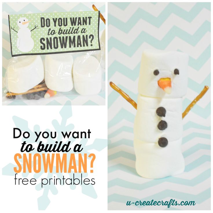 a snowman made out of marshmallows is shown with the words do you want to build a snowman?