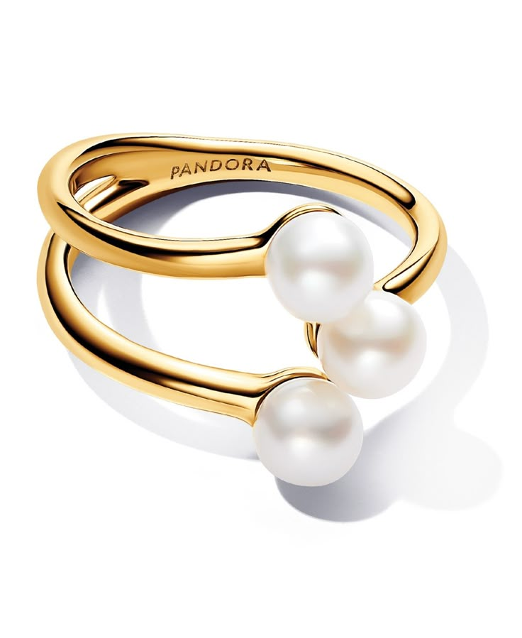 in stock Pandora Pearl Ring, Senior Ring, Senior Rings, Rings Pearl, Preppy Shoes, Open Rings, Pearl And Diamond Ring, Pandora Rings, Girly Accessories