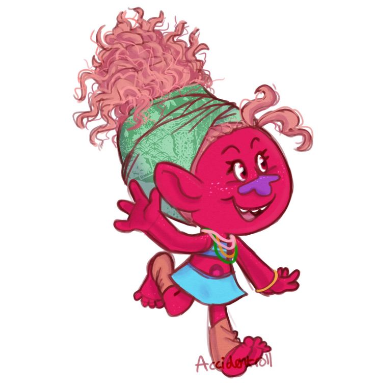 an image of a cartoon character with pink hair and curly hair wearing a green hat